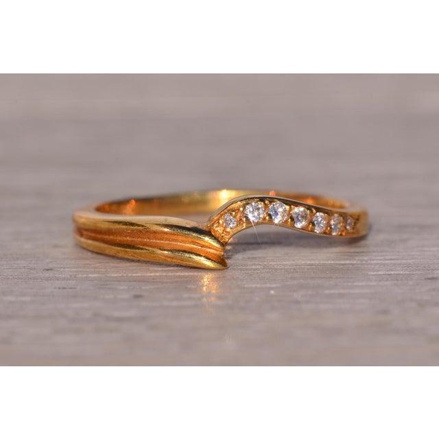 The Crest: Signed Yellow Gold and Natural Diamond Ring For Sale - Image 9 of 11