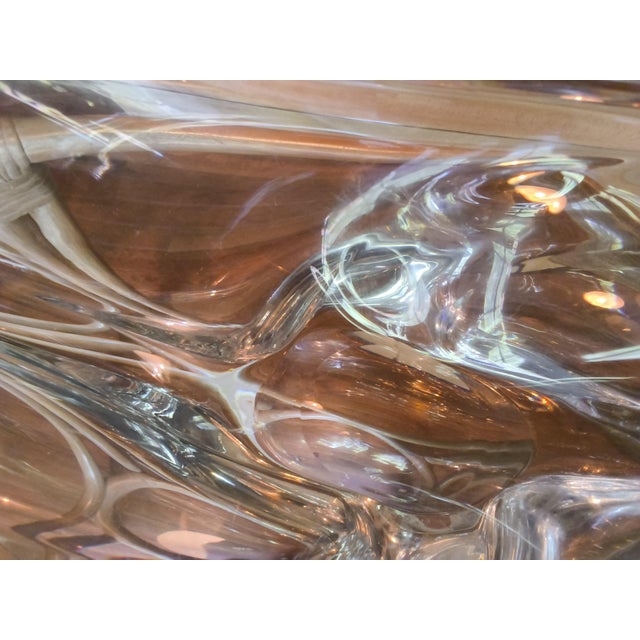Mid-Century Daum France Rare Large 26.5" Crystal Swallowtail Centerpiece Bowl - Pristine For Sale - Image 10 of 11