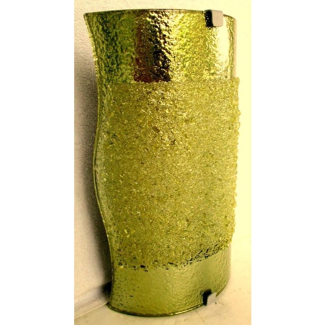 Contemporary Murano Glass Gold Ice Wall Sconce, Italian J & J Designs Lux061 For Sale - Image 3 of 10