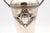 Silver Vase with Reliefs, Monogram Card with Two Beaded Handles and Circular Base., in Good conditions.