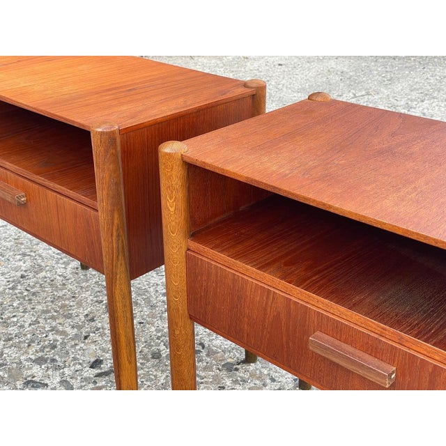 Mid-Century Danish Nightstands in Teak and Oak, 1964, Set of 2 For Sale - Image 16 of 18