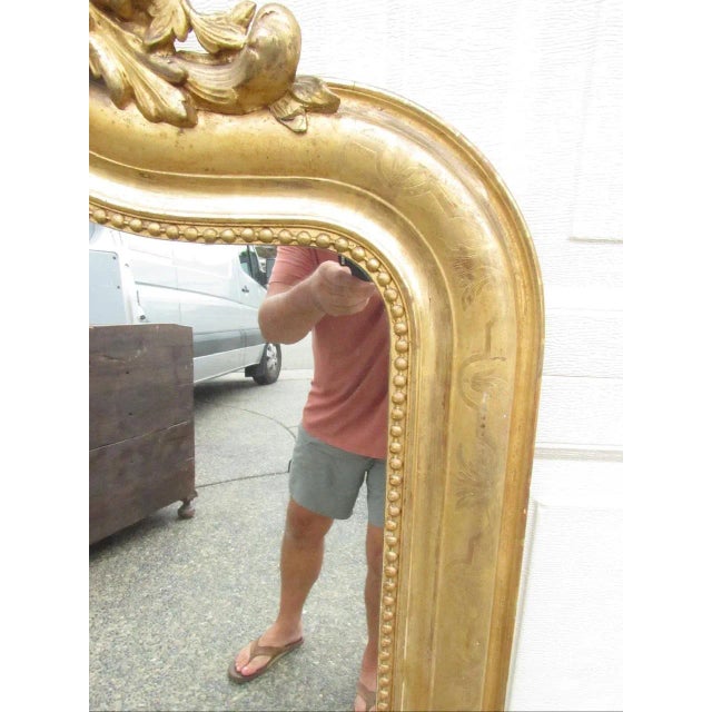 Louis Philippe Antique Louis Philippe Giltwood Mirror For Sale - Image 4 of 18
