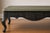 French Provincial Vintage French Provincial Black & Olive Green Carved Coffee Table With Grape Motif For Sale - Image 3 of 4