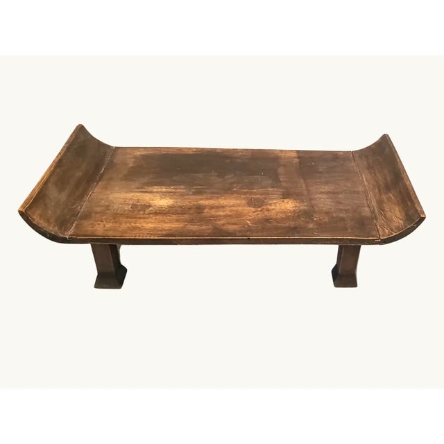Antique 19th Century Chinese Elm Kang Table / Sculpture Stand - "32" For Sale In Los Angeles - Image 6 of 9