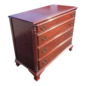 Early 1900's Chippendale Mahogany Four-Drawer Chest of Drawers