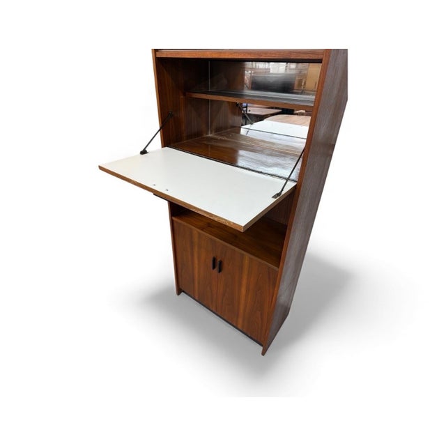 Mid-Century Modern Walnut Storage Cabinets - Set of 2 For Sale In Philadelphia - Image 6 of 9