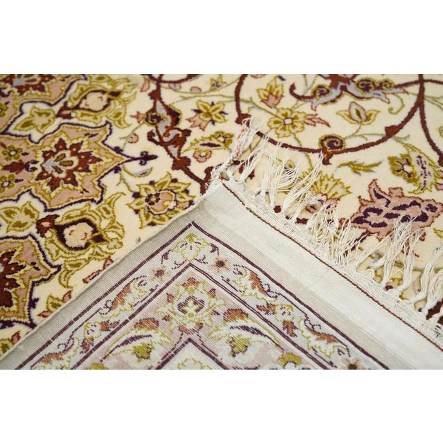 Extremely Fine Persian Isfahan Wool and Silk. Signed Saraf Mamoury Rug 4'10'' X 7'9'' For Sale - Image 11 of 11