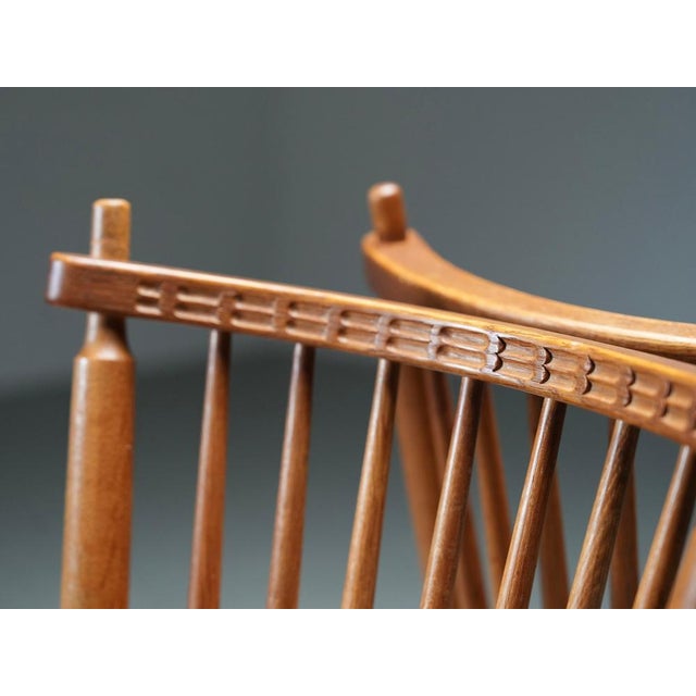 Vintage Spindle-Back Chairs in Oak from De Ster Gelderland, 1960s, Set of 4 For Sale - Image 6 of 10