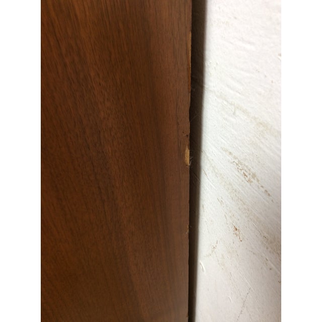 Mid-Century Modern Mid Century Modern Two Piece Shelving Unit With Caned Cabinet and Drawer For Sale - Image 3 of 18