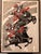 1985 Niu Wen Signed Chinese Woodblock Print "Horse Racers" Limited Edition 4/50 Framed For Sale - Image 6 of 11