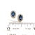 Natural Sapphire Diamond Stud Earrings 14k W Gold 0.64 TCW Certified For Sale - Image 12 of 12