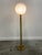Large Italian Brass Floor Lamp with Swirled Murano Glass Globe, 1970s For Sale - Image 5 of 13