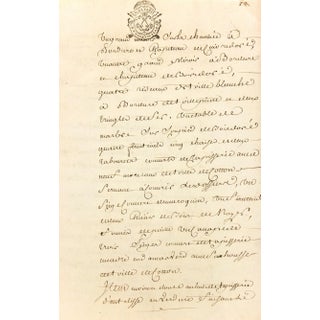 Letter of King Louis XV Baillif Manuscript C.1757 For Sale
