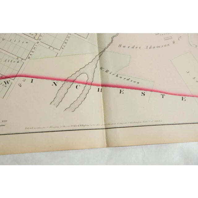 Late 19th Century Antique Woburn Massachusetts Atlas Map Plate H For Sale - Image 5 of 6