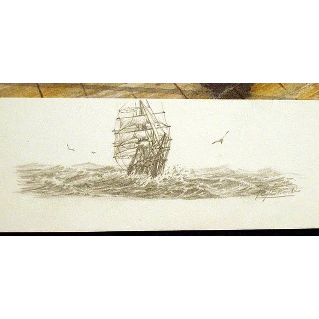 Realism Pete Peterson "Furling the Mainsail" Print For Sale - Image 3 of 5