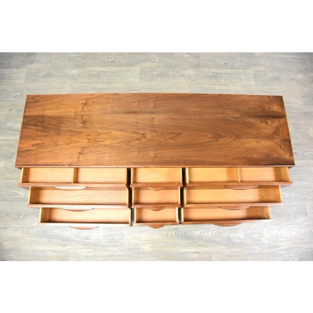 Lane Furniture Refinished Lane Perception Walnut Dresser For Sale - Image 4 of 11