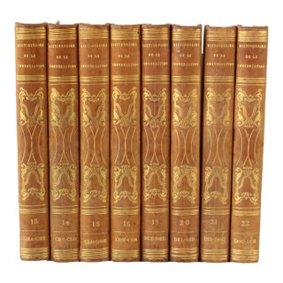 1834 French "Dictionnaire De La Conversation Et De La Lecture" Books, Set of 8 For Sale