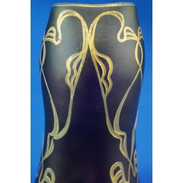 Purple Blown Glass Vase with Gold Decorations by Julius Camillo De Maess, 1890s For Sale - Image 13 of 18