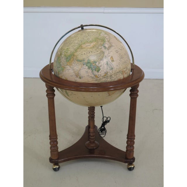 Heritage Collection Lighted World Globe on Stand For Sale - Image 13 of 13