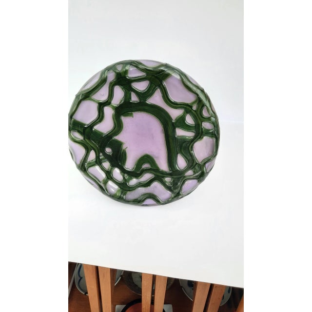 Large Art Glass Style Vase, 1950s For Sale - Image 4 of 6