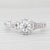 0.94ctw Round Diamond Halo Engagement Ring 14k White Gold Size 6.75 Gia Cathedral For Sale In Greensboro - Image 6 of 8
