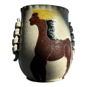 Mid-Century Italian Vase With Centaur and Horse Motifs