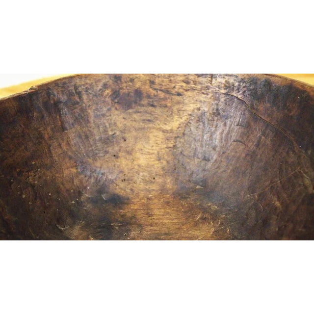 Large Swedish Folklore Carved Birchwood Bowl For Sale - Image 10 of 12
