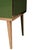 Two-door bar cabinet handcrafted in Italy by Justfurnituress, with a birch wood structure, green glass panels and polished...