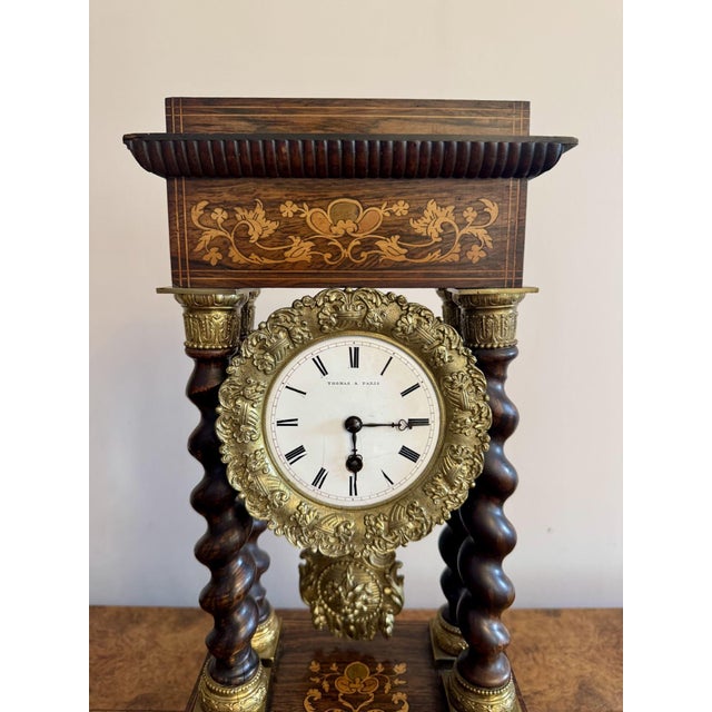 Antique Victorian French Portico Clock, 1880 For Sale - Image 4 of 8
