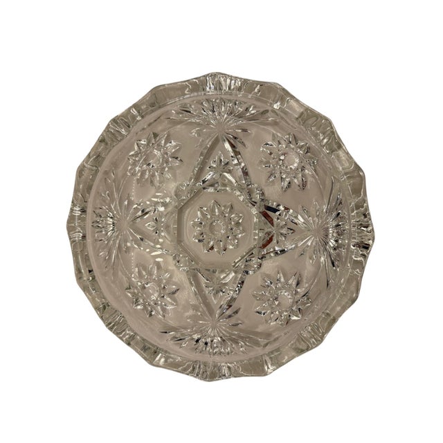 Anchor Hocking Mid 20th Century Anchor Hocking Attributed Cut Glass Ashtray For Sale - Image 4 of 4