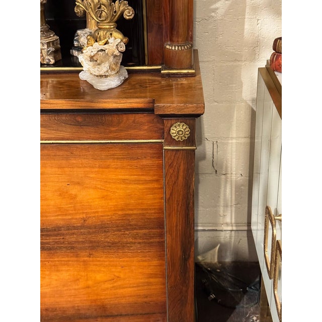 Brown Pair of French Empire Walnut Display Cabinets For Sale - Image 8 of 11