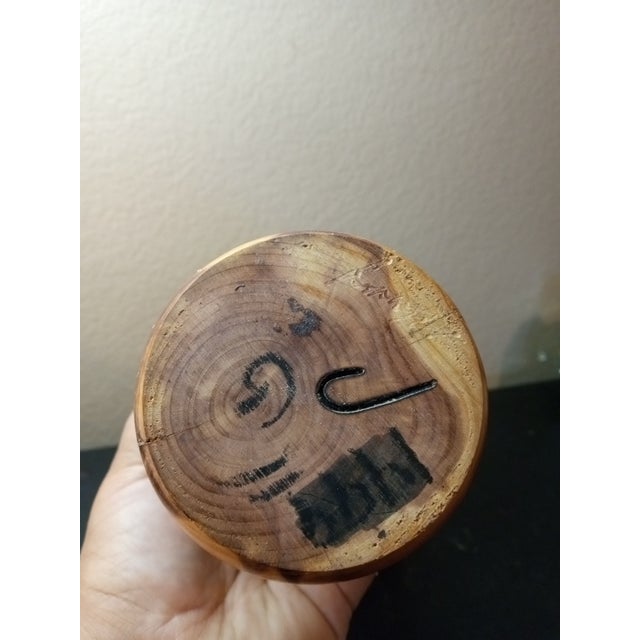 1980s 1980s Artist Signed Aspen Cove Studio Burl Aspen Wood Vase For Sale - Image 5 of 7