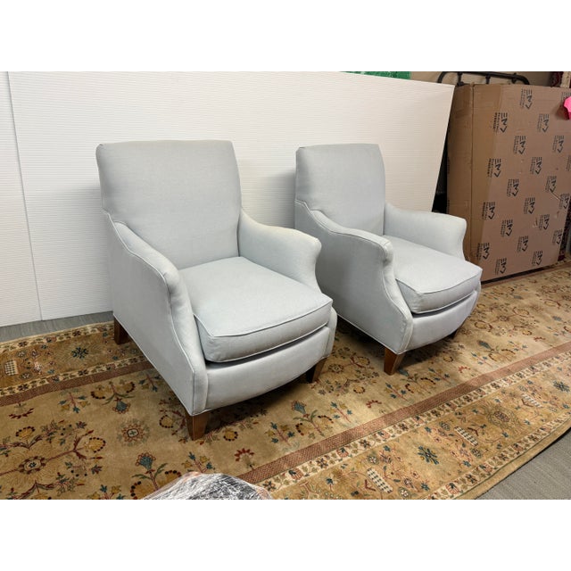 Ballard Designs Ballard Designs Wembley Club Chairs, Pair For Sale - Image 4 of 12