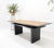 Ebonized Black Lacquer Mahogany Floating Cork Top Dining Writing Library Table For Sale - Image 9 of 12