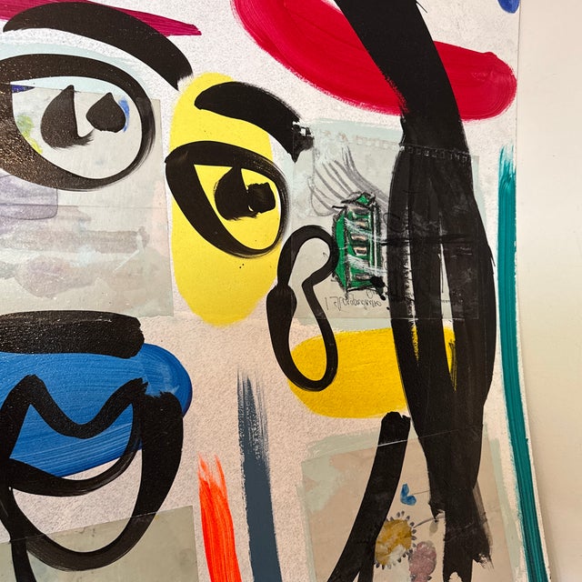 1970s 1970s Acrylic Collage on Board by Peter Keil For Sale - Image 5 of 11