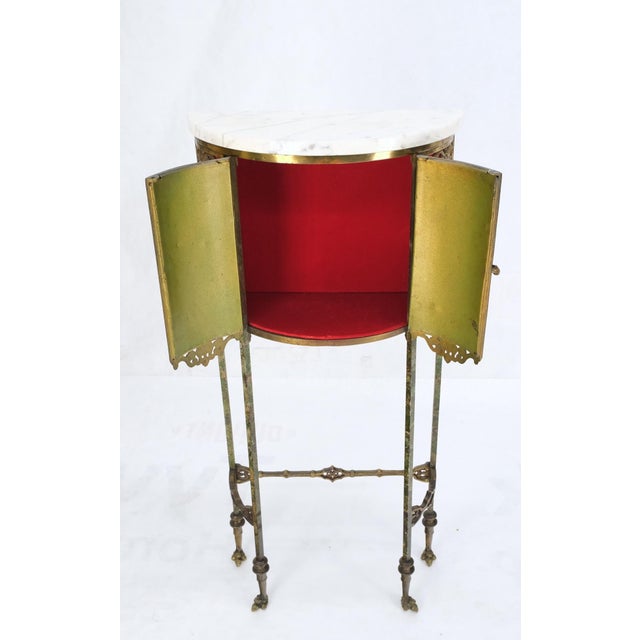 Demi Lune Bronze Ornaments Mount Decorated Petit Console Table w/ Chair Mint For Sale - Image 11 of 18