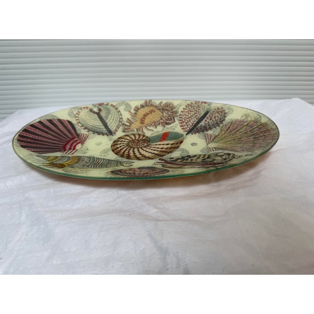 Design Plus Gallery presents the Glass Decoupage Nautilus Tray by John Derian Company. The tray was handmade to order in...