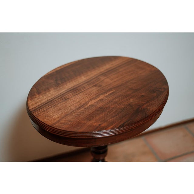 Vintage Solid American Walnut Pedestal Table For Sale - Image 10 of 14