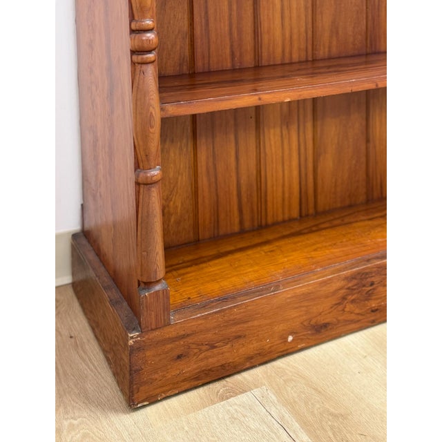 Mid 20th Century 1 of 1 Handmade Burlwood MCM Double Sided Shelf Room Divider For Sale - Image 11 of 14