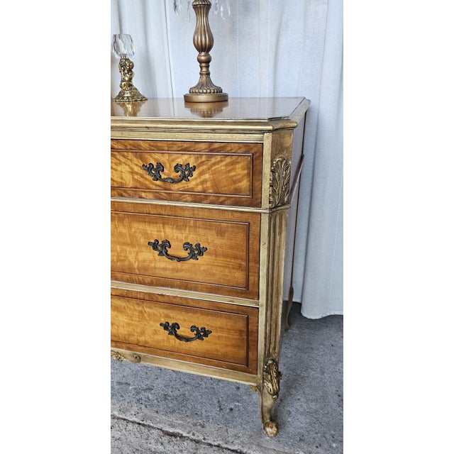 French Provincial French Provencial Dresser, Gilded Wood, Circa 1930's For Sale - Image 3 of 18