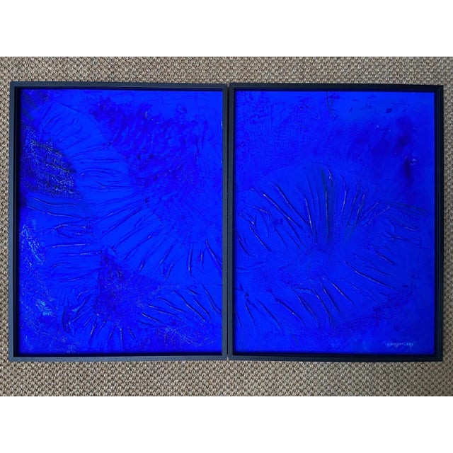Patrick Coussot Bex - Diptych blue Acrylic on canvas Signed Each L52xH67xD3cm 2021 This piece is attributed to the...