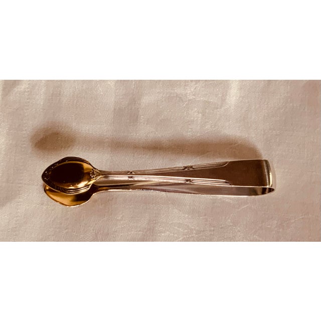 Metal 1930s WMF Germany Art Deco Silverplate Serving Tongs - 4" For Sale - Image 7 of 9