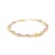 Metal Rainbow Sapphire Rose Cut Bezel Set Link Chain Bracelet For Sale - Image 7 of 11