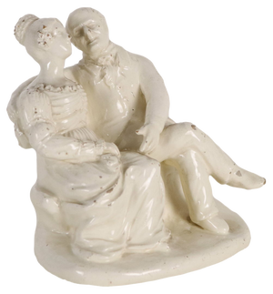 Antique Gallant Couple Sculpture