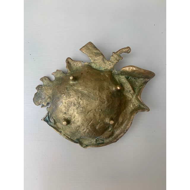 Metal Vintage English Country Cast Brass Hunt-Themed Catchall Bowl For Sale - Image 7 of 7