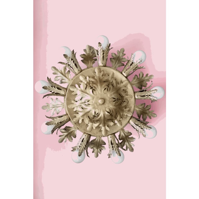 Large Florentine Ceiling Light attributed to Studio Banci Firenze, 1950s For Sale - Image 6 of 6