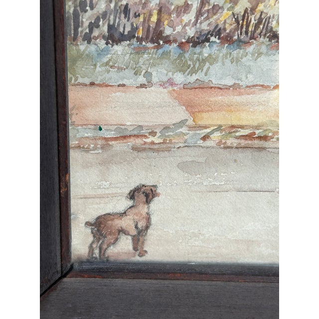 Art Deco Antique 1920's Signed Watercolor Painting by Mildred Ayling Parker, Framed For Sale - Image 3 of 10