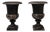 19th Century French Cast Iron Campagna Urn Planters - A Pair For Sale