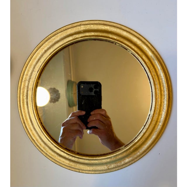 Gold Set of 12 Vintage Round Gilt Italian Mirrors For Sale - Image 8 of 17