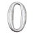 Vintage Aluminum House Number Zero For Sale